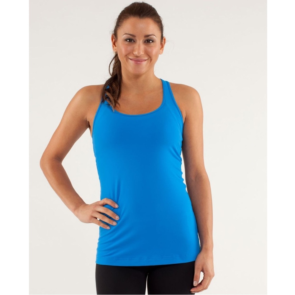Lululemon Cool Racerback Reversible Tank Beaming Blue Size M/L